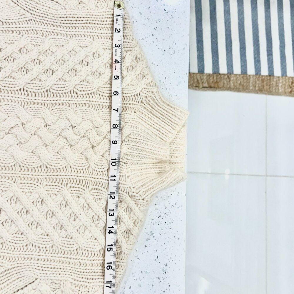 Pure Cashmere Fisherman's Cable Knit Sweater SZ L - Picture 13 of 16